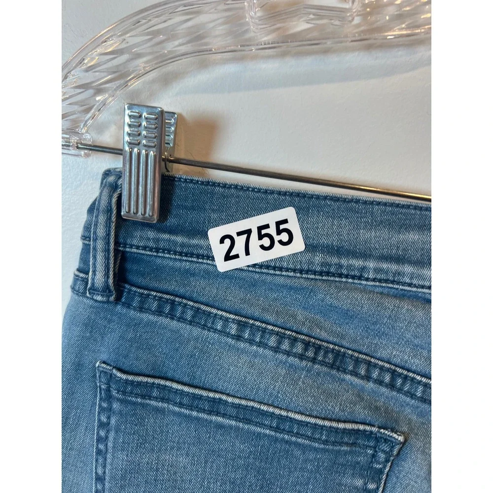 Tory Burch Womens Jeans Frayed Released Hem Blue 27